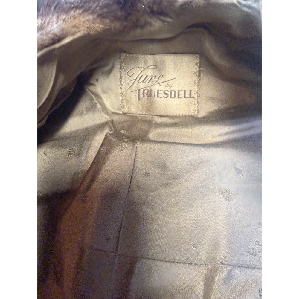 Vintage Genuine Mink Fur Stole Capelet Brown Furs By Truesdell Glam - Picture 7 of 9